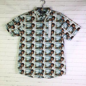Bob Ross All Over Print Button Up Shirt 